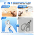 GJKQRJ 2-in-1 Pet Nail Clipper & Grinder Features Dual LED Lights, USB Rechargeable, Low-Noise Electric Grinding