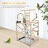 3 Bird Playground, Parrots Playstand for Small to Medium Birds, Perch Stand with Ladders Playgym with Rope Perch