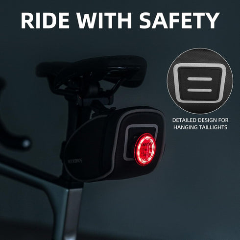ROCKBROS Bike Saddle Bag, Lightweight Seat Bag for Cycling - Bike Storage Under Seat for Mountain Road
