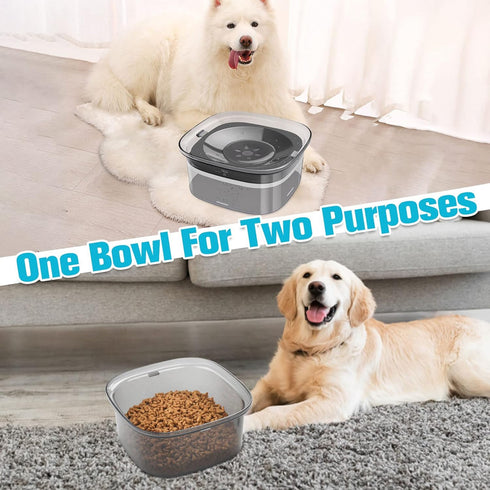 UPSKY 70oz Dog Water Bowl, No Spill Large Capacity Slow Water Feeder for Messy Drinkers