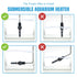 JOR Submersible Betta Heater with Sticker Thermometer for Aquarium, Frog Terrarium, Homebrewing, and Aquaponics (25