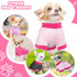 Kallfir's cutie 4 Pieces Dog Clothes for Small Dogs Girl Summer Spring Dog Shirts Cute Soft Chihuahua Yorkie Clothes Pet T-Shirt Breathable Puppy Cat Clothes Tiny Dog Outfit (X-Small)