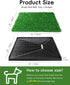 CyberPaws 25" 20", Dog Grass Pad with Tray x Artificial Grass Puppy Potty Training Pad, Reusable Indoor Outdoor Pet
