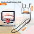 180 3 18" GADFISH Basketball Rebounder, Rotatable Basketball Return Attachment with Stable Large Hooks, Heavy Duty
