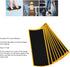 50 Pack 4.33"x1.5" 0.04" Black PU Foam Fingerboard Grip Tape Thick Self-Adhesive Non-Slip Cut to Fit Decks