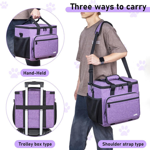 GMAK Pet Grooming Bag, Dog Grooming Tote Bags Supplies Organizer Case Pets Tools Organizer Tote for Dog Cat Grooming
