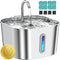 Lawfery Cat Water Fountain Stainless Steel, 74oz/2.2L Automatic Cat Drinking Fountain with 4