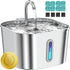 Lawfery Cat Water Fountain Stainless Steel, 74oz/2.2L Automatic Cat Drinking Fountain with 4