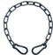 304 Stainless Steel Gate Chain 32" x 5/32" - Safety Hanging Metal Chain with 2 M7 Carabiners for Outdoor Fence &
