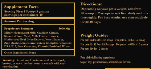 Nursing Supplement and Vitamins for Dogs and Cats, Lactation and Recovery Supplement for Breeders, 200g