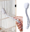 Bird Cage Cleaner with Two Brush Heads, Long Handle Tool for Cleaning Bird Cages and Kennels