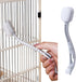 Bird Cage Cleaner with Two Brush Heads, Long Handle Tool for Cleaning Bird Cages and Kennels