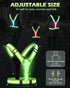 Zacro LED Reflective Vest for Running, Rechargeable Light Up Running Gear with 5 Colors, Adjustable for Men, Women, Kids