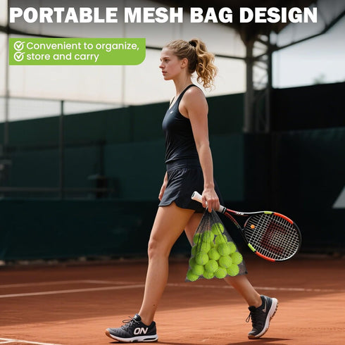 12/24/36/80 Pack FURWEY Tennis Balls, Bulk Tennis Balls Pressureless Tennis Ball, Come with Mesh Bag for Easy
