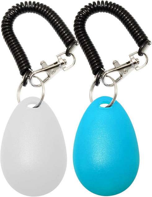 Training Clicker for Pets - Dog, Cat, Horse, Bird, Dolphin, with Wrist Strap, 2 Pack