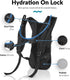 Water Buffalo Hydration Backpack - Lightweight Pack with 2L Water Bladder for Hiking, Running, Biking, Raves