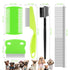 Flea Comb Lice Comb - 2-in-1 Pet Grooming Combs for Dogs and Cats, Tear Stain Remover, Green