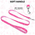 Small Dog Collar and Leash Set - Adjustable Pet Collar for XS, S, M Breeds, 5FT Nylon Dog Leash with Hearts