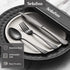 Portable Travel Cutlery Set with Case, 4-Piece Stainless Steel Reusable Utensils for Camping, Picnic, Hiking, Office,