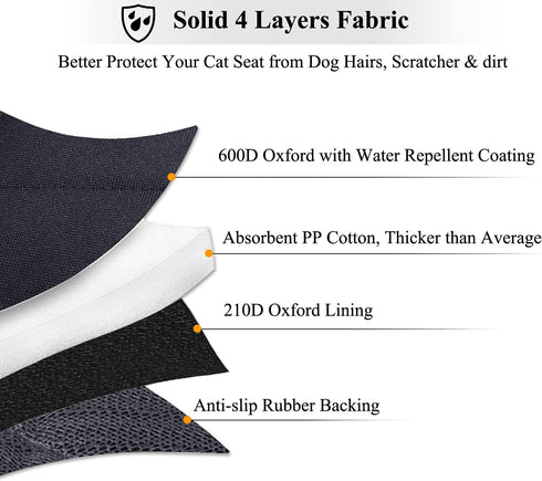 46" 52" VIVAGLORY Dog Seat Covers, Dog Backseat Cover Pet Bench Protectors with Anti-Slip Backing, Back Seats Cover