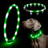 LED Dog Collar - HIGO Light Up Dog Collars, USB Rechargeable Necklace Light for Dogs Walking at Night