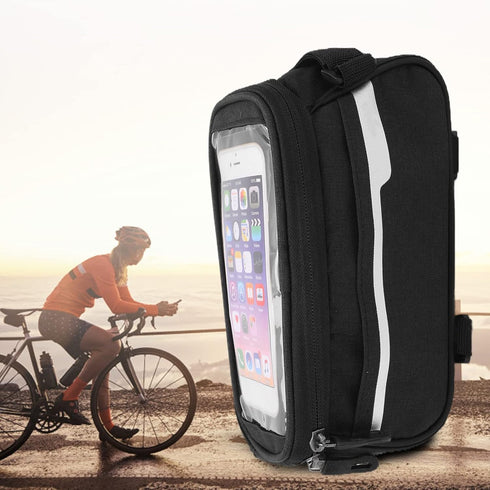 VBESTLIFE Waterproof Phone Bag, Large Storage Bike Handlebar Bag with Quick Release Design