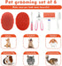 Set Trimmer Chinchilla Cat Grooming Kit with Pet Shedding Slicker Brush Nail Clipper Pet Massage Bath Glove Flea Comb