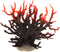 VOCOSTE Mini Faux Coral Decor, Black Red Coral Reef for Aquarium Decorations, 6.5"x5.83"