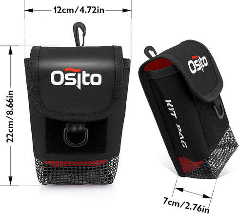 Small Scuba Mesh Gear Bag with Dry Pocket, Swivel Clip, D-Ring, Hook & Loop Tape for Safety Marker Buoy and Accessories
