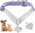 EXPAWLORER Cute Dog Necklace - Rhinestone Dog Collar, Soft Velvet Adjustable Pet Collar for Puppies Cats Small Medium