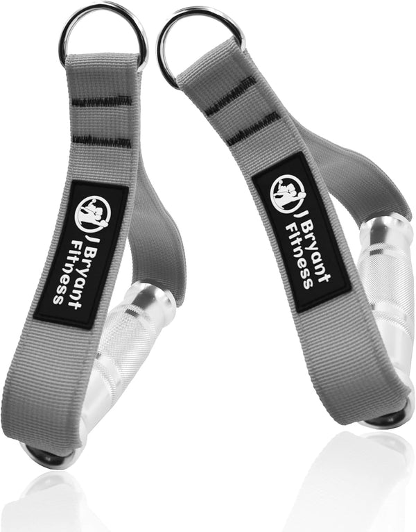 J Bryant Fitness Metal Gym Handles for Cable Machine Attachment, Heavy Duty Aluminum Alloy Grips
