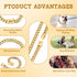 BAOBOTE 19mm Gold Chain Dog Collar - Luxurious Gold Cuban Link with Secure Snap Buckle for Large Pitbulls (22" Gold)