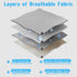 Golf Cart Seat Covers Gray Cooling Ice Silk Blanket for EZGO TXT RXV/Club Car DS Precedent, 4 Pockets for 2-Person Seats