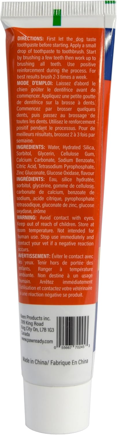 1 Pack 70g (2.5 oz) Paw Ready From Doggy Breath to Doggy Fresh Dog Dental Care Enzymatic Toothpaste for Dogs | Cleans