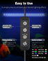 Pawfly 4.2 W Aquarium LED Light, 15.2 Inch Underwater Fish Tank Light with Timer and 8 Lighting Modes