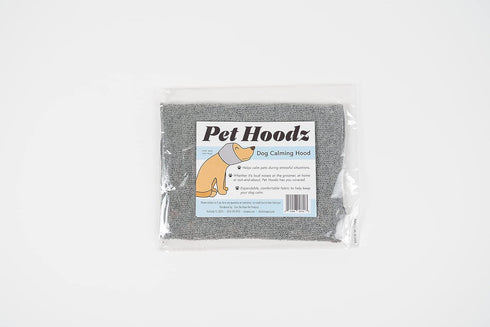 Pet Hoodz for Dogs - Anxiety, Grooming, Ear Muffs, Dog Ear Protection, Calming, Ear Compression Hoodie (Large, Grey)