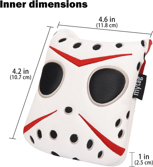 Putter Covers Hockey Goalie Mask, Strong Magnetic Mallet Putter Cover, Blade Putter Headcover