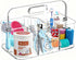 Clear Dog Storage Organizer,Pet Grooming Supplies Organizer with Handle,5 compartments Countertop Caddy,