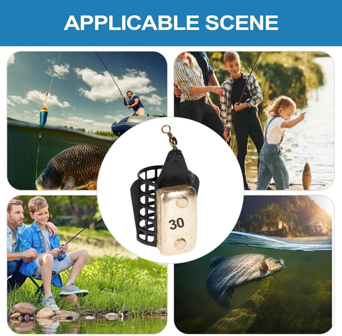 Generic Bait Holder - Weighted Tackle Feeder,Carp Bait Tackle Cage | for Hiking Traveling Camping Boating Reservoir