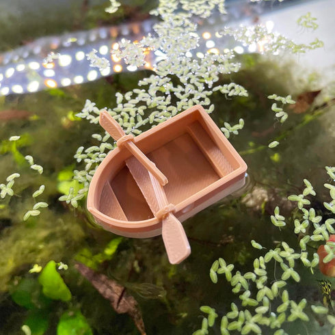 2 RB-5000 Floating Mini Rowboat Decor for Aquarium, Mini Boat Decorative Aquarium Floater, Floating Rowboat
