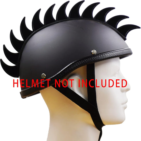 Reflective Punk Rubber Mohawk Warhawk Wig Accessory for Ski Skate Bike Motorcycle Helmet