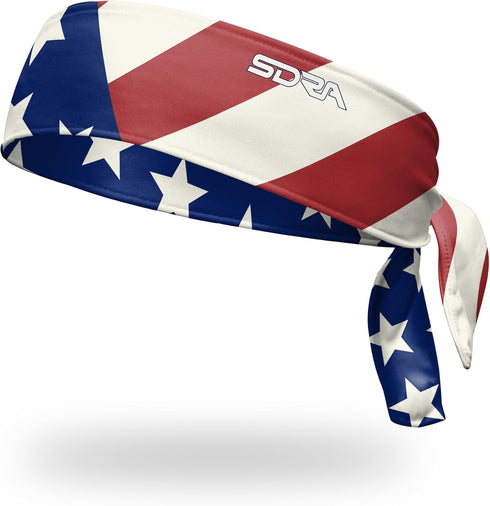 Suddora Country Flag Tie Headband, Breathable Sweatband for National Sports Events, Non-slip Fabric for Soccer, Workout