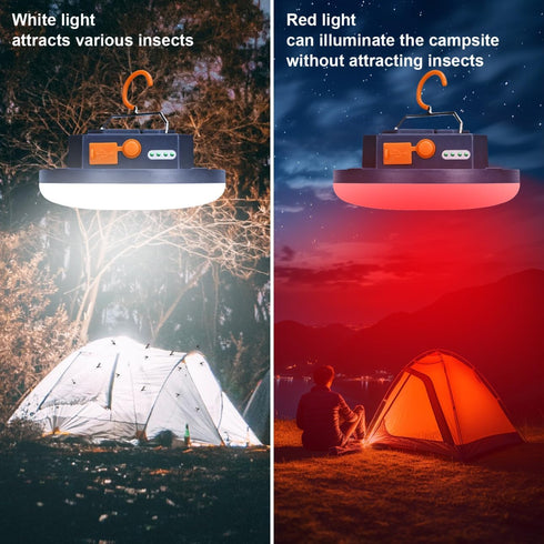 2025 10000mAh 3000LM 6500K 24 Red Light Insect-Proof Camping Lamp for Stargazing Rechargeable Tent Camping Light