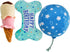 PrimePets Dog Birthday Toys, 3 Pack Plush Crinkle Squeaky Toys, Birthday Party Supplies for Small Medium Large Dogs