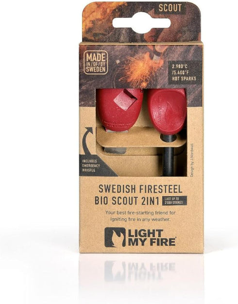 Light My Fire Flint Fire Starter - 2-in-1 Survival Tool for Campfires and Bushcraft Gear