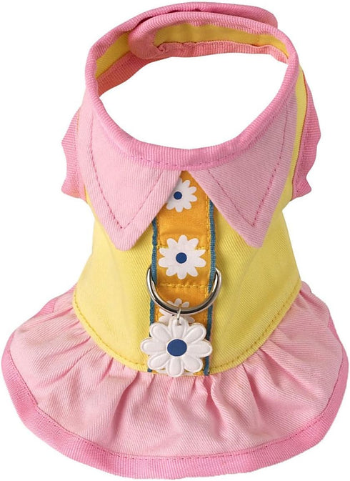 Doggles Dog Harness Dress in Yellow, Small
