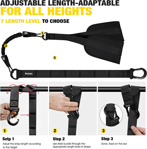 Pull Up Assistance Bands, Adjustable Heavy Duty Resistance Bands for Pull Up Bar Workout, Home Gym Fitness