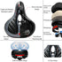Waterproof Comfort Bike Saddle Seat with Dual Shock Absorbing Ball, Thickened Memory Foam for Indoor Cycling