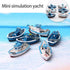 YUANGUNGUN 6-Piece Set 2.5" Mini Fishing Boats - Mediterranean Style Decor for Aquariums, Dioramas & Fairy Gardens