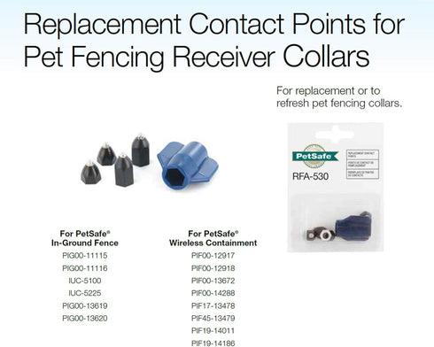 PetSafe Replacement Contact Points Kit for Stay and Play Dog & Cat, YardMax Fence Collars - 2 Short, 2 Long Points, 1